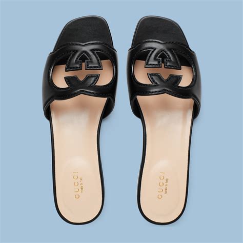 gucci women's slide with interlocking g|gucci slides women platform.